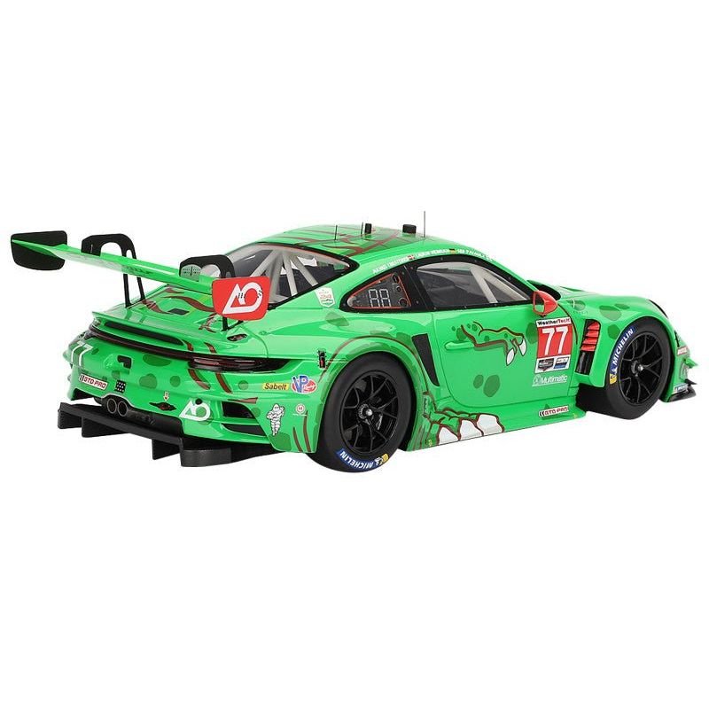 Porsche 911 GT3 R #77 Michael Christensen - Laurin Heinrich - Sebastian Priaulx "AO Racing" 2nd Place GTD Pro IMSA "24 Hours of Daytona" (2024) 1/18 Model Car by Top Speed-Top Speed-ModelCars.com