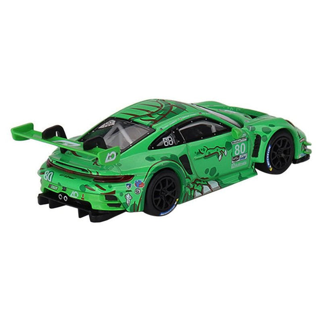 Porsche 911 GT3 R 80 P. J. Hyett - Gunnar Jeannette - Sebastian Priaulx "AO Racing Team" GTD IMSA "12 Hours of Sebring" (2023) Limited Edition 1/64 Diecast Model Car by Mini GT - Mini GT - ModelCars.com