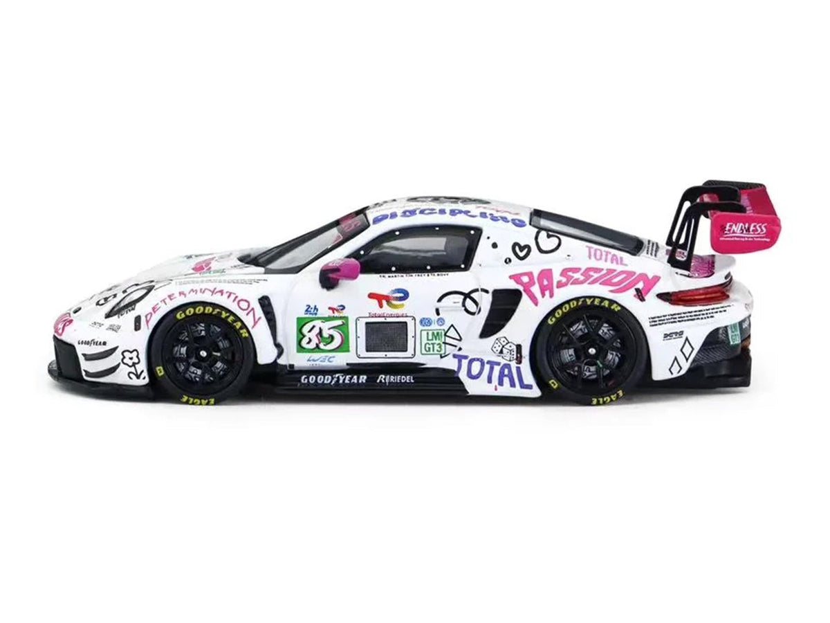Porsche 911 GT3 R (992) #85 Sarah Bovy - Rahel Frey - Celia Martin "Iron Dames" LMGT3 Class "24 Hours of Le Mans" (2025) 1/64 Diecast Model Car by Trends Hobby-Trends Hobby-ModelCars.com