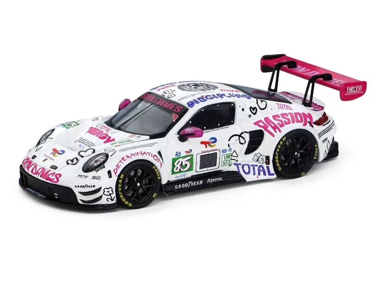 Porsche 911 GT3 R (992) #85 Sarah Bovy - Rahel Frey - Celia Martin "Iron Dames" LMGT3 Class "24 Hours of Le Mans" (2025) 1/64 Diecast Model Car by Trends Hobby-Trends Hobby-ModelCars.com