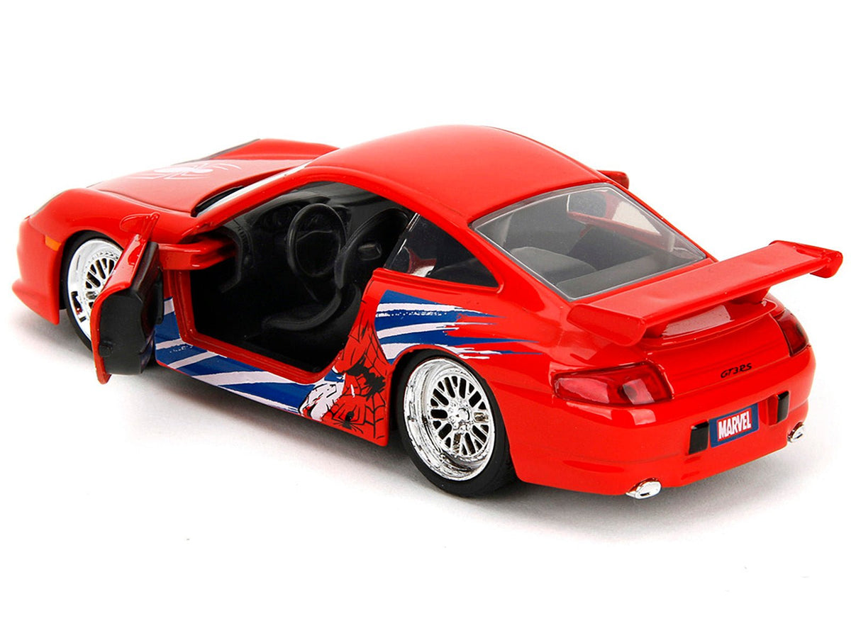 Porsche 911 GT3 RS (996) Red with Graphics "Marvel's Spider-Man" 1/32 Diecast Model Car by Jada-Jada-ModelCars.com
