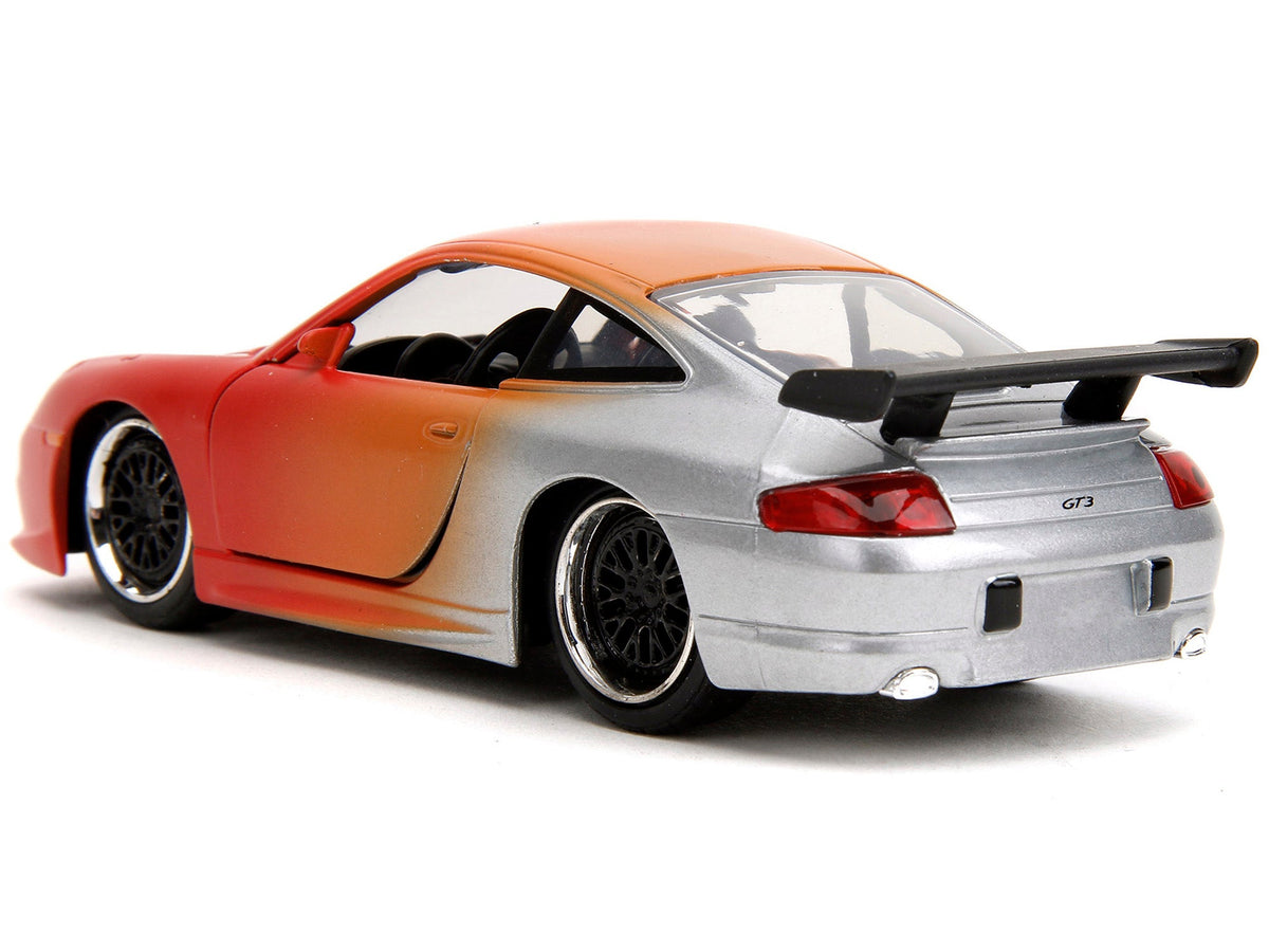 Porsche 911 GT3 RS Matt Orange and Silver Metallic "Pink Slips" Series 1/32 Diecast Model Car by Jada-Jada-ModelCars.com