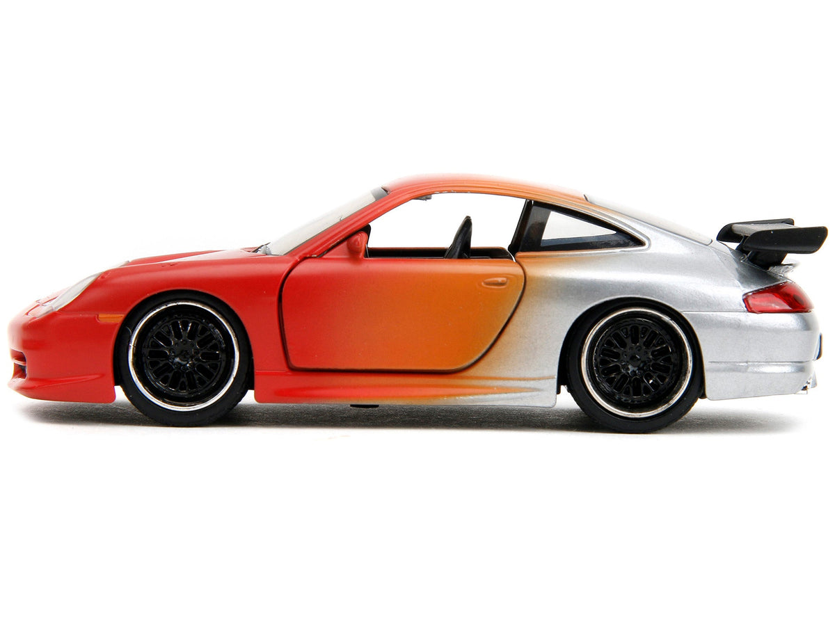 Porsche 911 GT3 RS Matt Orange and Silver Metallic "Pink Slips" Series 1/32 Diecast Model Car by Jada-Jada-ModelCars.com