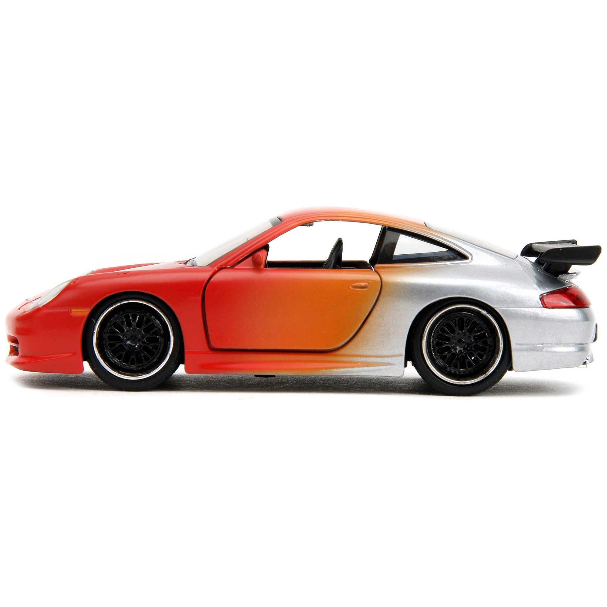Porsche 911 GT3 RS Matt Orange and Silver Metallic 1/32 Diecast Model