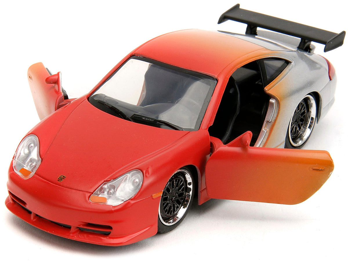 Porsche 911 GT3 RS Matt Orange and Silver Metallic "Pink Slips" Series 1/32 Diecast Model Car by Jada-Jada-ModelCars.com
