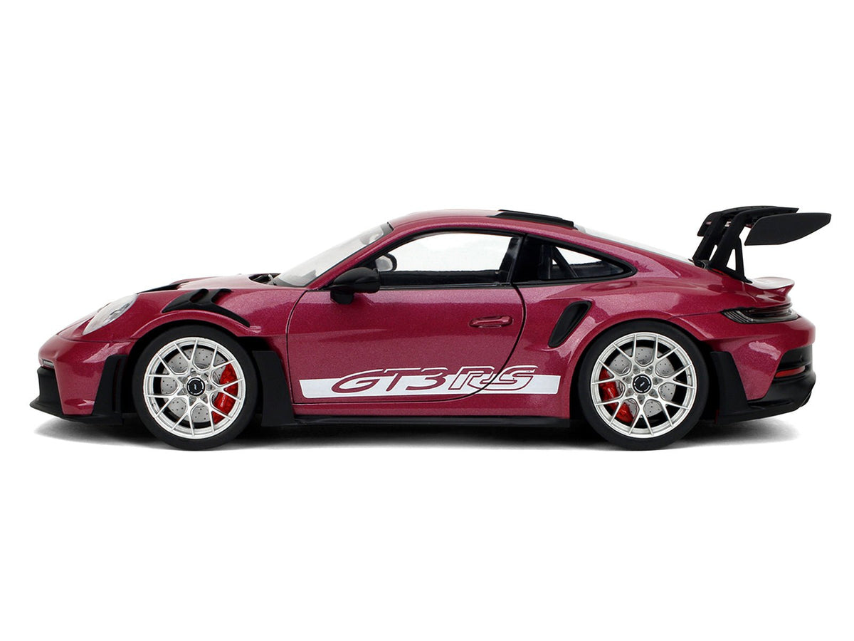 Porsche 911 GT3 RS Red Violet Metallic with White Stripes "Pink Slips" Series 1/18 Diecast Model Car by Jada-Jada-ModelCars.com