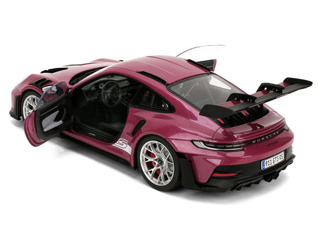 Porsche 911 GT3 RS Red Violet Metallic with White Stripes "Pink Slips" Series 1/18 Diecast Model Car by Jada-Jada-ModelCars.com