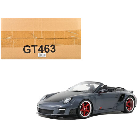 Porsche 911 LB-Works Alpha 9 Gray with Black Hood 1/18 Model Car by GT Spirit-GT Spirit-ModelCars.com