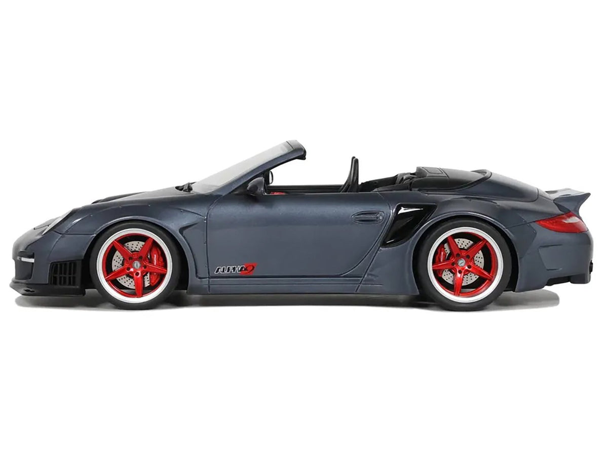 Porsche 911 LB-Works Alpha 9 Gray with Black Hood 1/18 Model Car by GT Spirit-GT Spirit-ModelCars.com