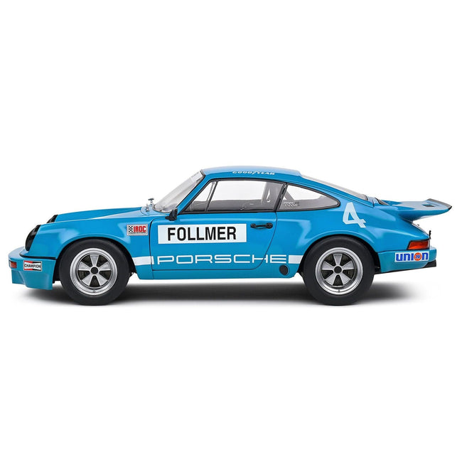 Porsche 911 RS 3.0 #4 George Follmer "IROC Riverside" (1974) "Competition" Series 1/18 Diecast Model Car by Solido-Solido-ModelCars.com