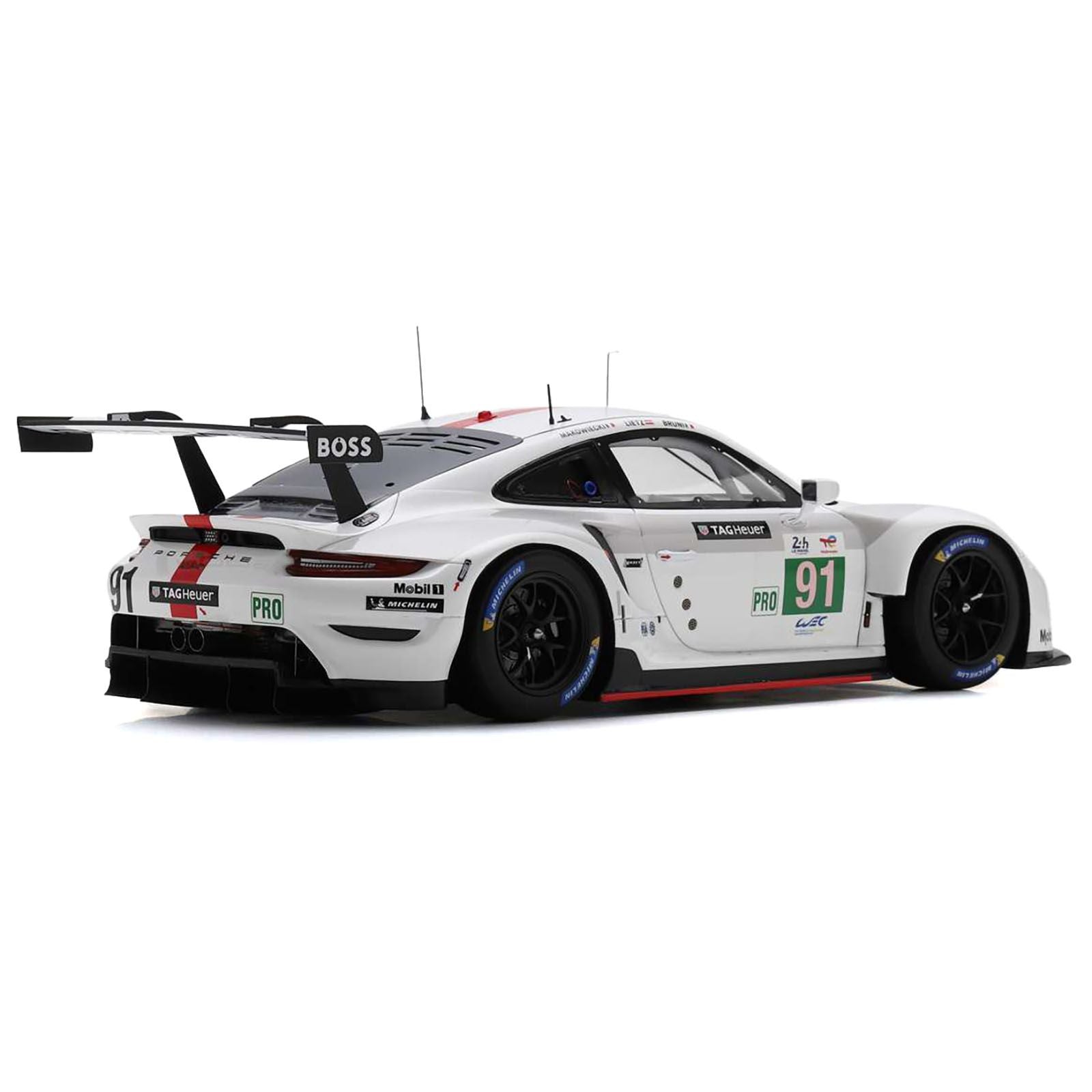 Porsche 911 RSR - 19 91 Gianmaria Bruni - Richard Lietz - Frederic Makowiecki "Porsche GT Team" GTE Pro Winner "24 Hours of Le Mans" (2022) with Acrylic Display Case 1/18 Model Car by Spark - Spark - ModelCars.com