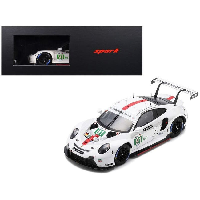 Porsche 911 RSR-19 #91 Gianmaria Bruni - Richard Lietz - Frederic Makowiecki "Porsche GT Team" GTE Pro Winner "24 Hours of Le Mans" (2022) with Acrylic Display Case 1/18 Model Car by Spark-Spark-ModelCars.com