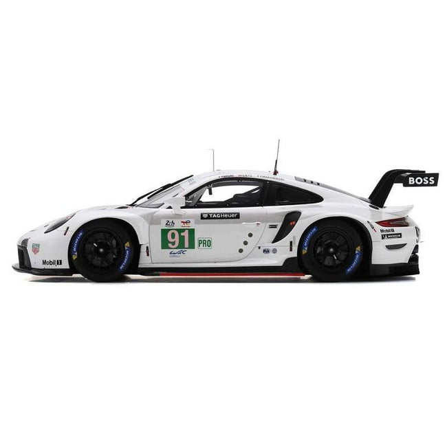 Porsche 911 RSR-19 #91 Gianmaria Bruni - Richard Lietz - Frederic Makowiecki "Porsche GT Team" GTE Pro Winner "24 Hours of Le Mans" (2022) with Acrylic Display Case 1/18 Model Car by Spark-Spark-ModelCars.com
