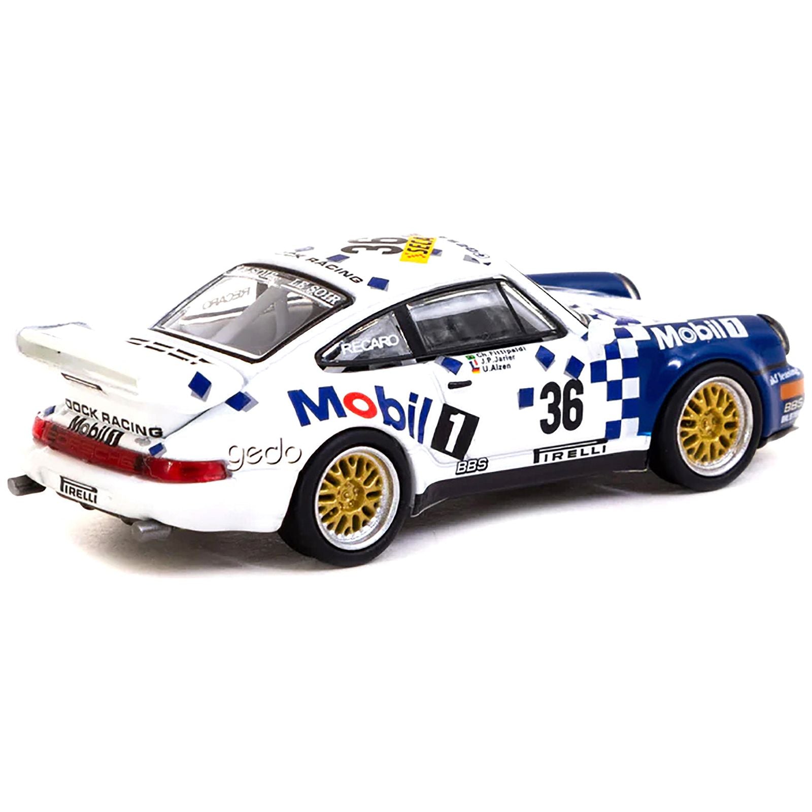 Porsche 911 RSR 3.8 36 Christian Fittipaldi - Jean - Pierre Jarier - Uwe Alzen "Roock Racing" Winner "Spa 24 Hours" (1993) "Collab64" Series 1/64 Diecast Model Car by Schuco & Tarmac Works - Schuco - ModelCars.com