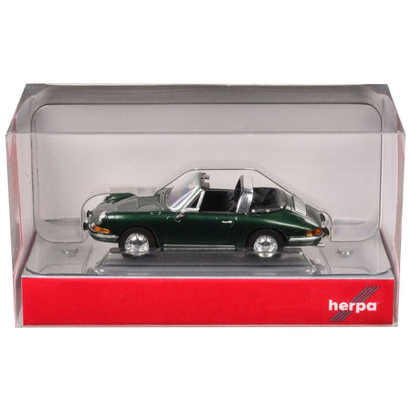 Porsche 911 Targa Green Metallic 1/87 (HO) Plastic Model Car by Promotex - Promotex - ModelCars.com