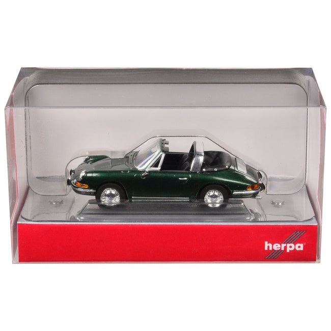 Porsche 911 Targa Green Metallic 1/87 (HO) Plastic Model Car by Promotex - Promotex - ModelCars.com