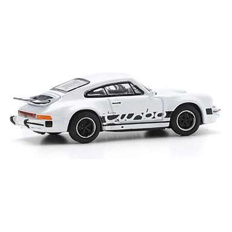 Porsche 911 Turbo (930) White with Black Stripes 1/87 (HO) Diecast Model Car by Schuco - Schuco - ModelCars.com