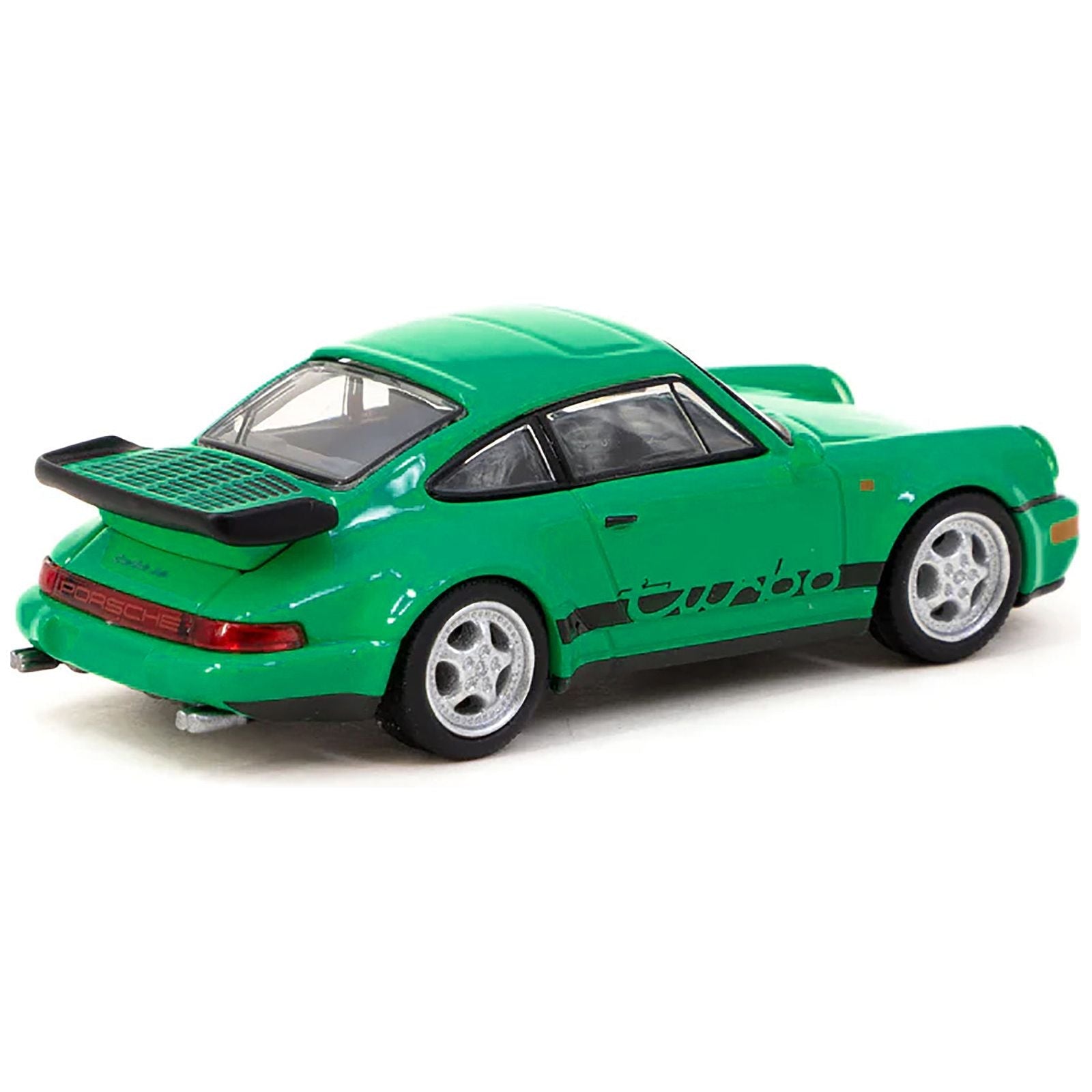 Porsche 911 Turbo Green with Black Stripes "Collab64" Series 1/64 Diecast Model Car by Schuco & Tarmac Works - Schuco - ModelCars.com