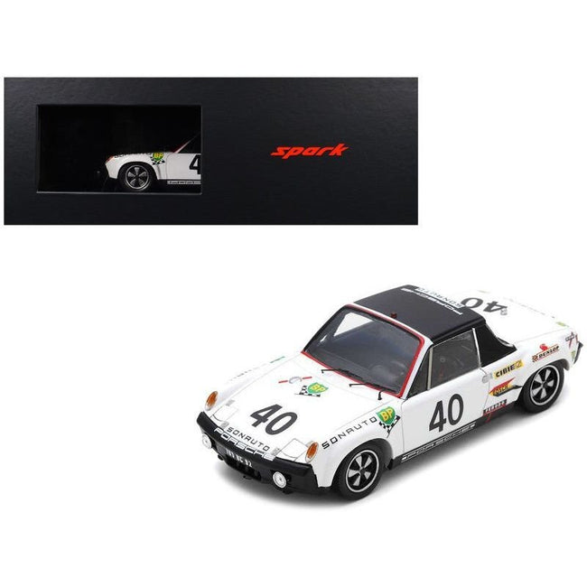 Porsche 914/6 #40 Claude Ballot-Lena - Guy Chasseuil "Etablissements Sonauto" "24 Hours of Le Mans" (1970) with Acrylic Display Case 1/18 Model Car by Spark-Spark-ModelCars.com