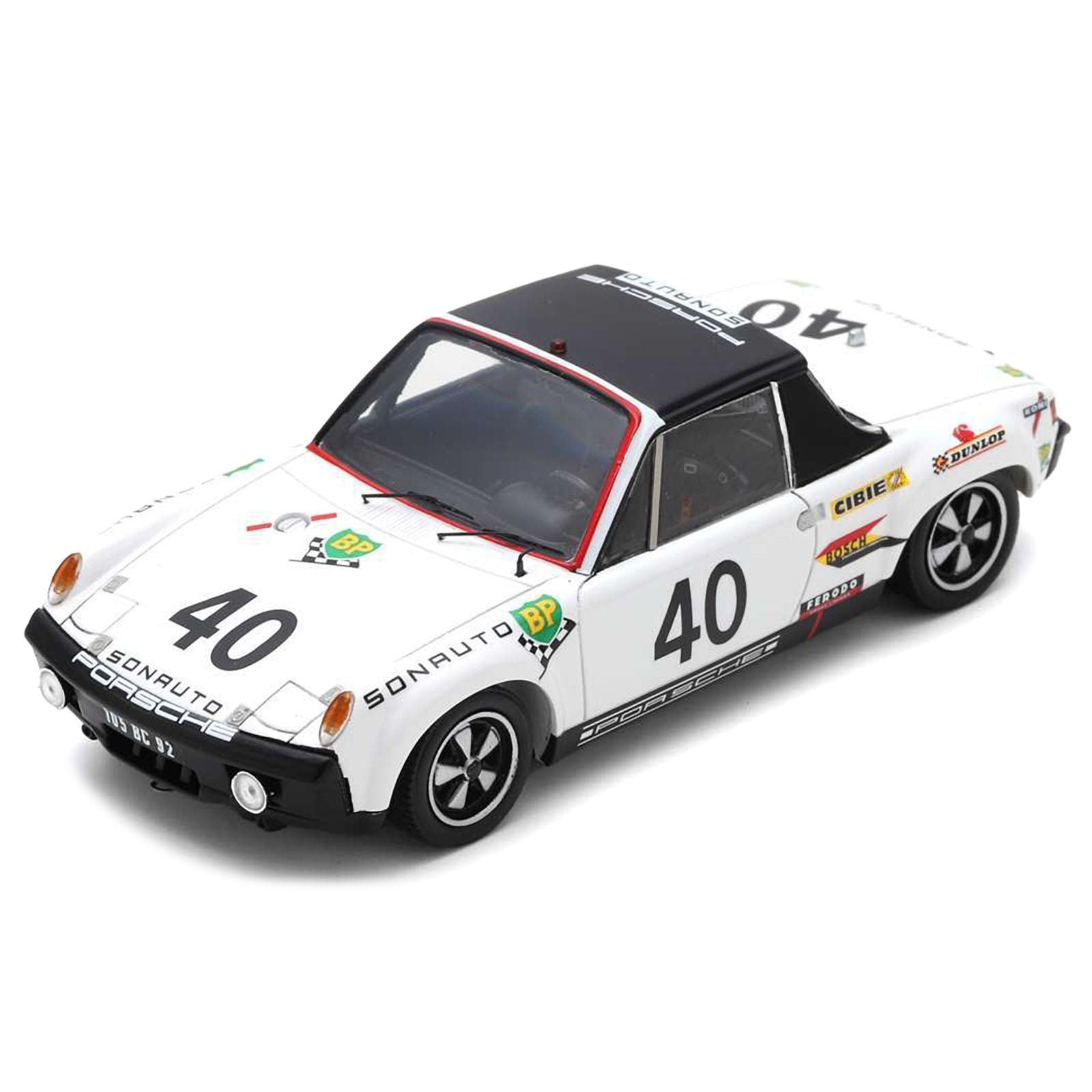 Porsche 914/6 40 Claude Ballot - Lena - Guy Chasseuil "Etablissements Sonauto" "24 Hours of Le Mans" (1970) with Acrylic Display Case 1/18 Model Car by Spark - Spark - ModelCars.com