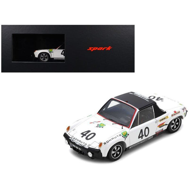 Porsche 914/6 40 Claude Ballot - Lena - Guy Chasseuil "Etablissements Sonauto" "24 Hours of Le Mans" (1970) with Acrylic Display Case 1/18 Model Car by Spark - Spark - ModelCars.com