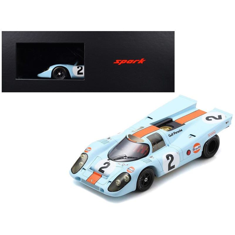 Porsche 917K 2 Pedro Rodriguez - Leo Kinnunen - Brian Redman "John Wyer Automotive Engineering" Winner "24 Hours of Daytona" (1970) with Acrylic Display Case 1/18 Model Car by Spark - Spark - ModelCars.com