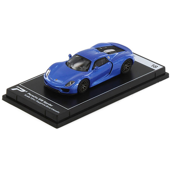 Porsche 918 Spyder Sapphire Blue Metallic "Hypercar League Collection" 1/64 Diecast Model Car by PosterCars-PosterCars-ModelCars.com