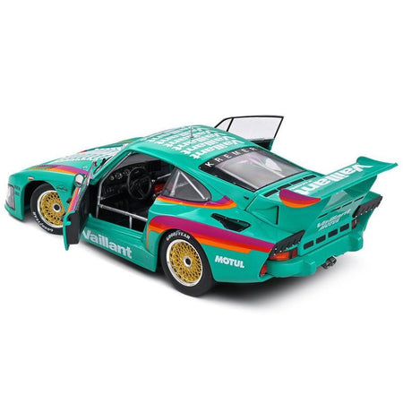 Porsche 935 K3 51 "Kremer - Vaillant" Green with Stripes and Graphics "Competition" Series 1/18 Diecast Model Car by Solido - Solido - ModelCars.com
