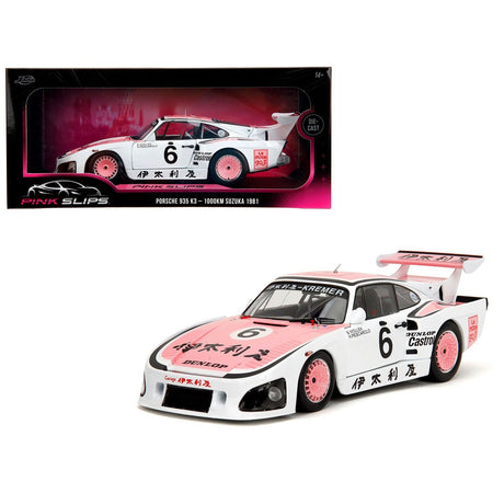 Porsche 935 K3 #6 Bob Wollek - Henri Pescarolo Winner "Suzuka 1000KM" (1981) "Pink Slips" Series 1/18 Diecast Model Car by Jada-Jada-ModelCars.com