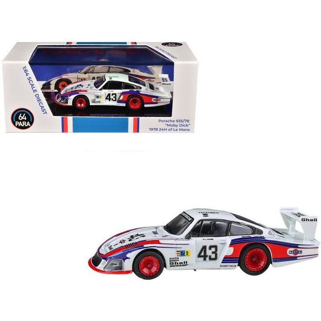 Porsche 935/78 "Moby Dick" #43 Rolf Stommelen - Manfred Schurti "Martini Racing Porsche System" "24 Hours of Le Mans" (1978) 1/64 Diecast Model Car by Paragon Models-Paragon-ModelCars.com