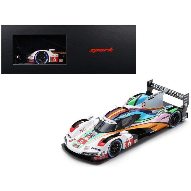 Porsche 963 #6 Kevin Estre - Andre Lotterer - Laurens Vanthoor "Porsche Penske Motorsport" "24 Hours of Le Mans" (2023) with Acrylic Display Case 1/18 Model Car by Spark-Spark-ModelCars.com