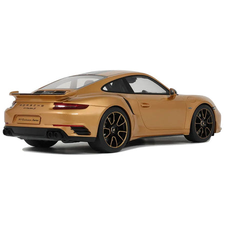 Porsche 991.2 Turbo S Orange Metallic with Black Stripes 1/18 Model Car by GT Spirit - GT Spirit - ModelCars.com