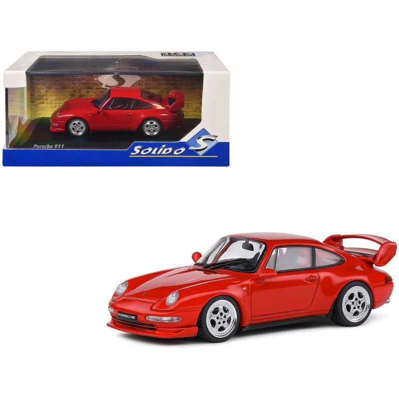 Porsche 993 RS Clubsport Red 1/43 Diecast Model Car by Solido - Solido - ModelCars.com