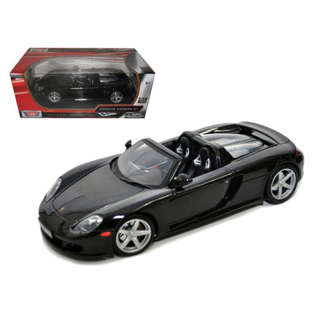 Porsche Carrera GT Convertible Black with Black Interior 1/18 Diecast Model Car by Motormax - Motormax - ModelCars.com
