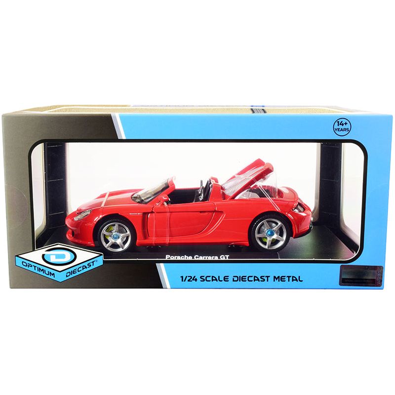 Porsche Carrera GT Convertible Red 1/24 Diecast Model Car by Optimum Diecast - Optimum Diecast - ModelCars.com