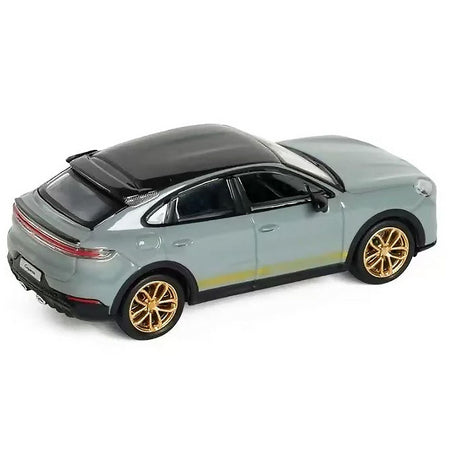 Porsche Cayenne Turbo GT Gray with Black Top and Gold Stripes 1/64 Diecast Model Car by Trends Hobby-Trends Hobby-ModelCars.com