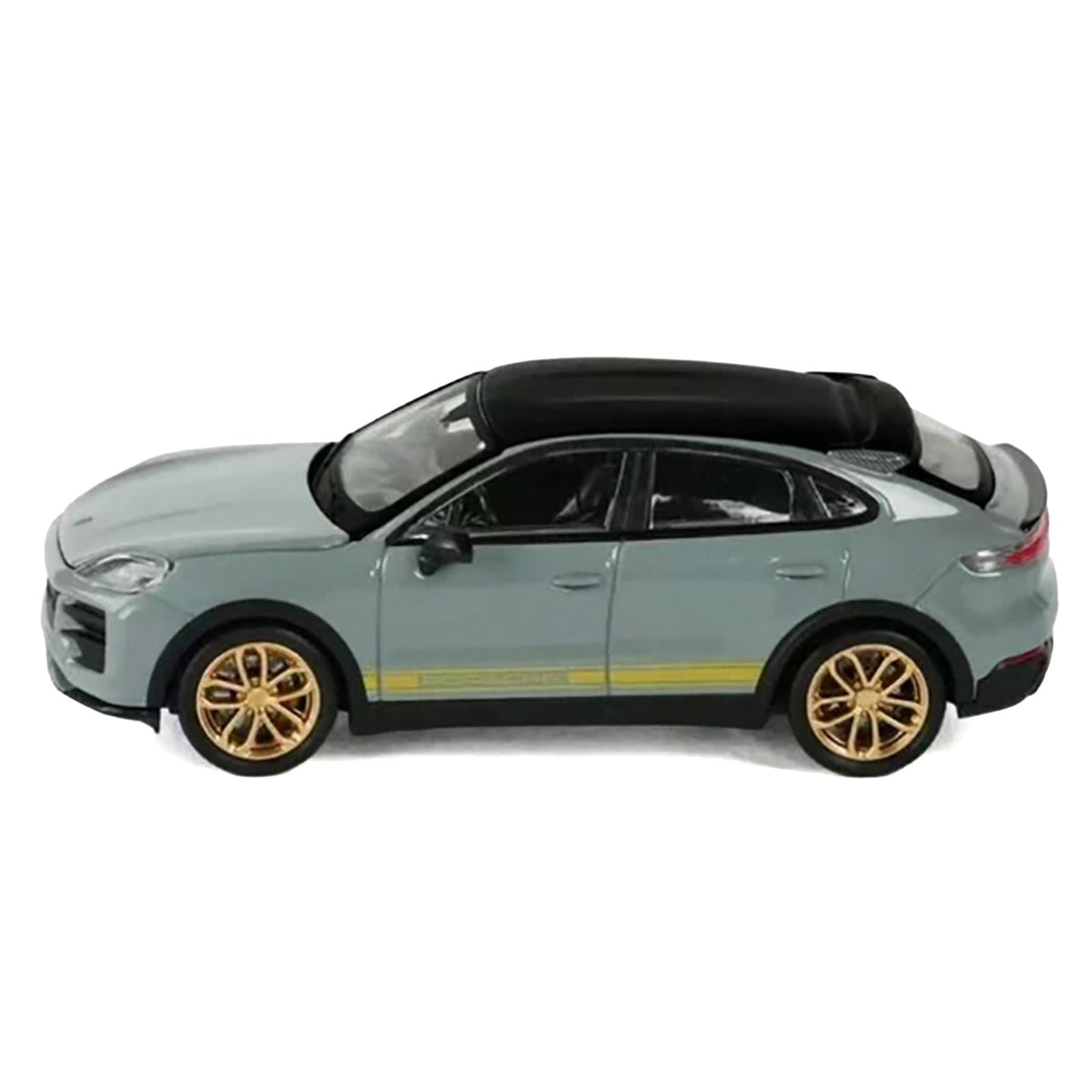 Porsche Cayenne Turbo GT Gray with Black Top and Gold Stripes 1/64 Diecast Model Car by Trends Hobby-Trends Hobby-ModelCars.com
