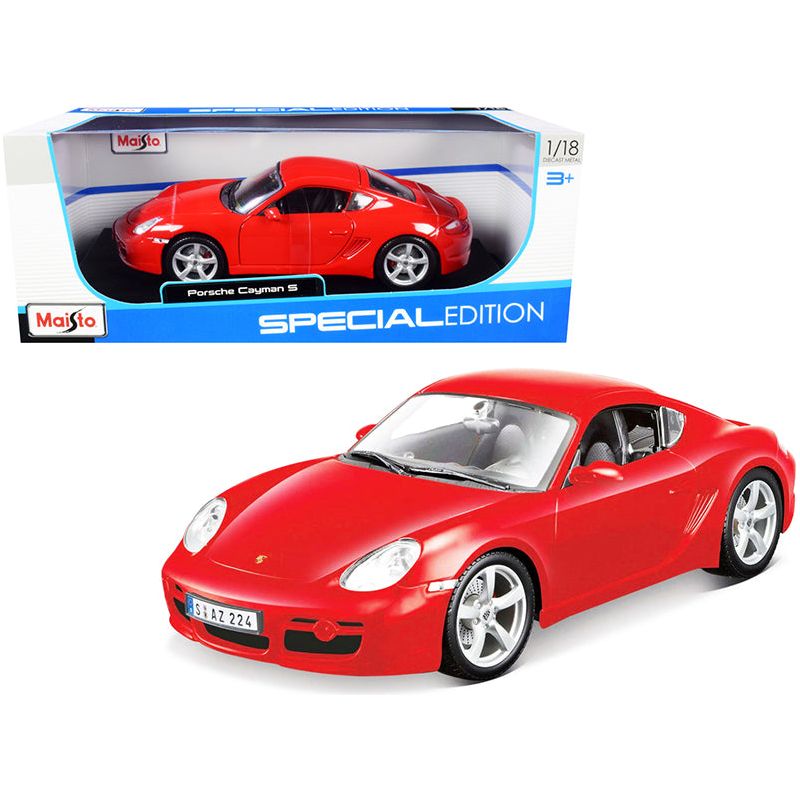 Porsche Cayman S Red 1/18 Diecast Model Car by Maisto - Maisto - ModelCars.com