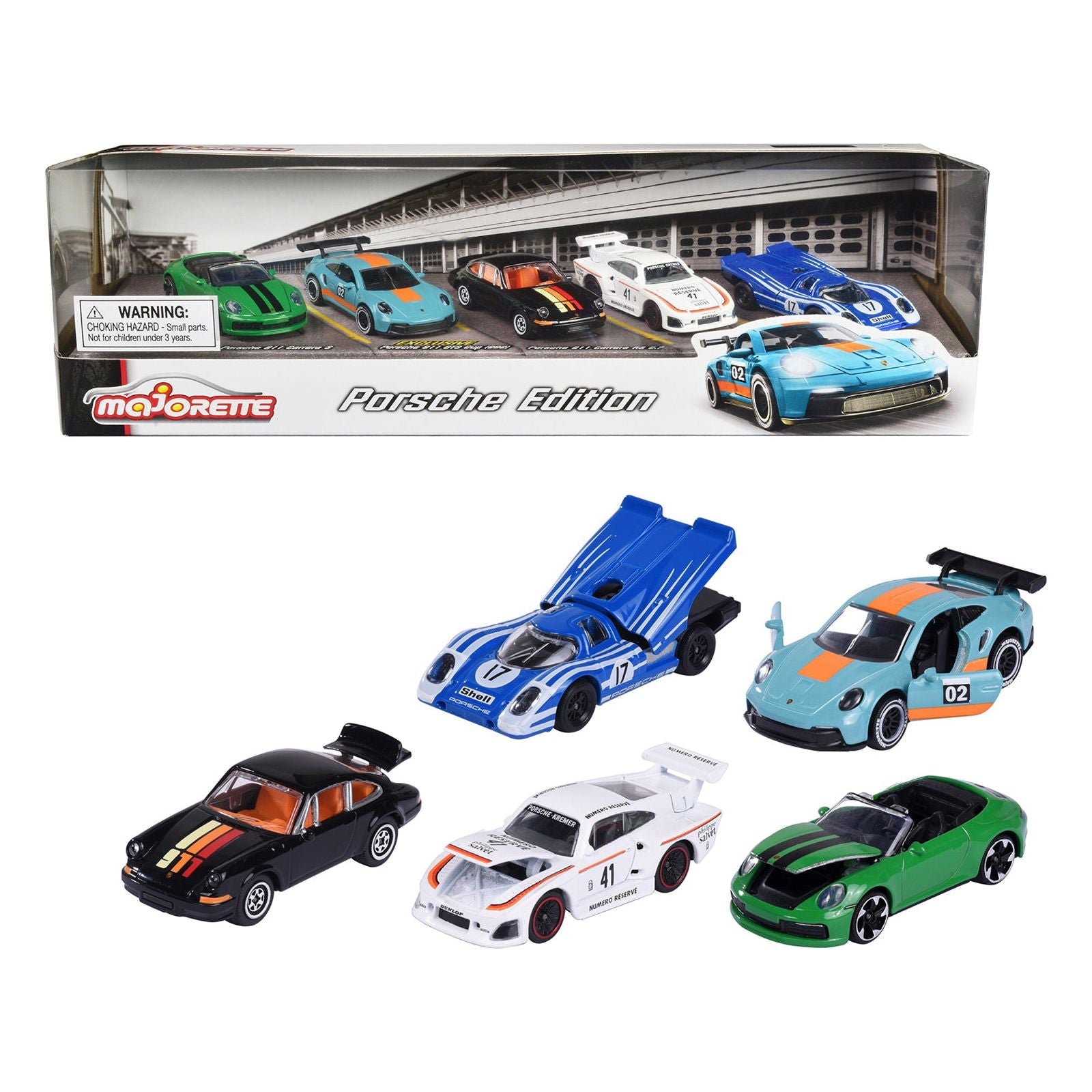 Porsche Edition (2023) 5 piece Set 1/64 Diecast Model Cars by Majorette - Majorette - ModelCars.com