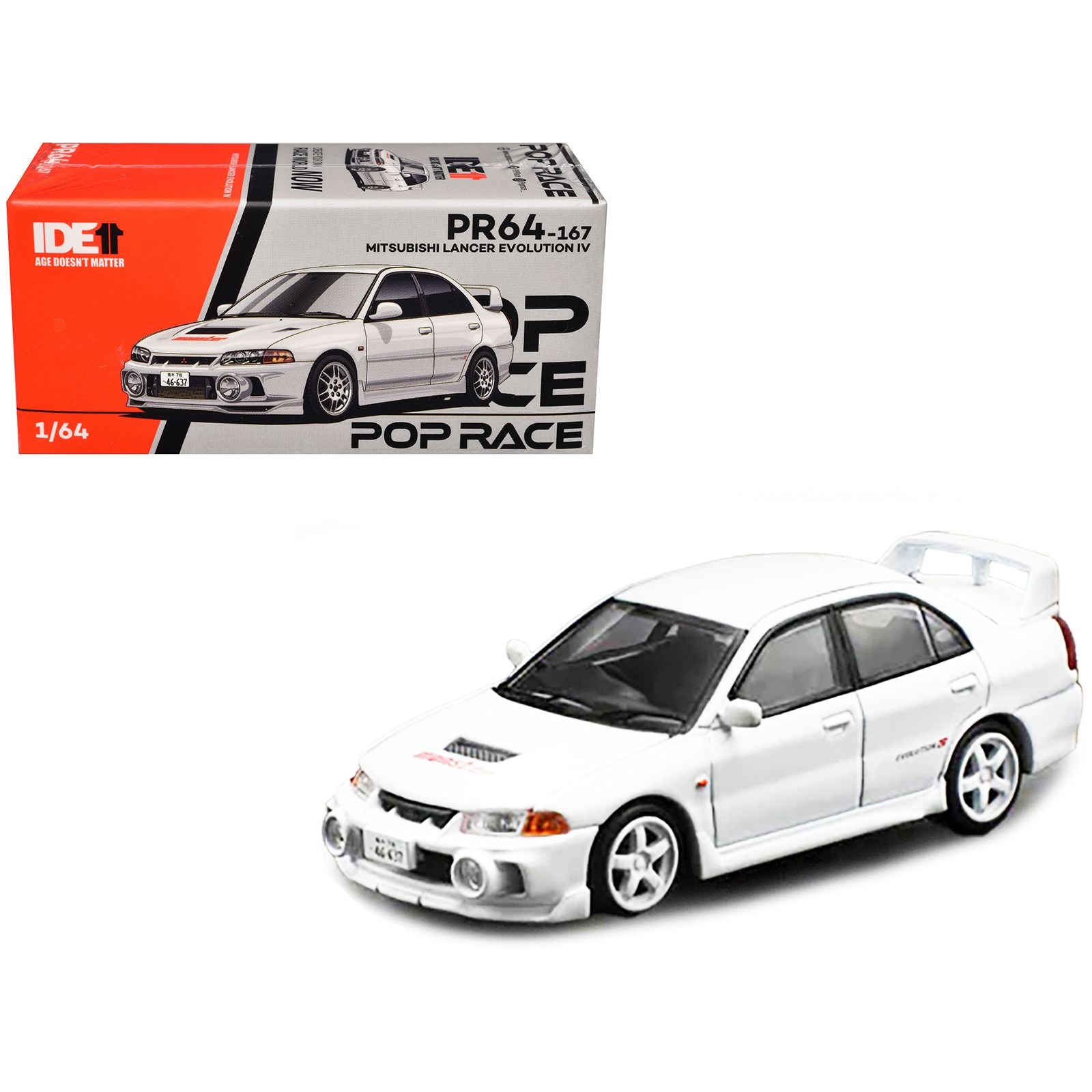 Mitsubishi Lancer Evolution IV RHD (Right Hand Drive) White "Indonesia Diecast Expo 2024 Exclusive" 1/64 Diecast Model Car by Pop Race