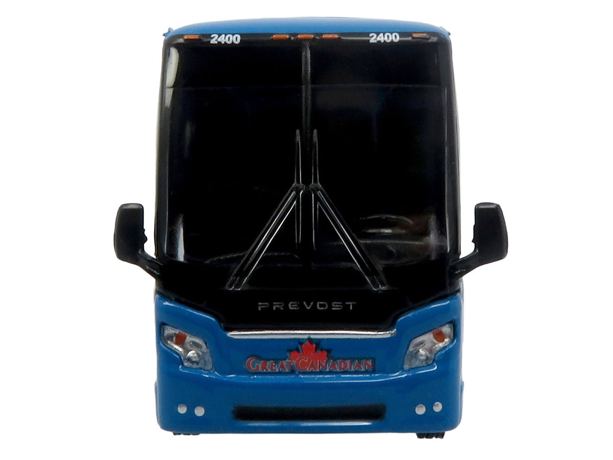 Prevost H3-45 Coach Bus "Great Canadian Coaches" Blue with Graphics Limited Edition 1/87 (HO) Diecast Model by Iconic Replicas-Iconic Replicas-ModelCars.com