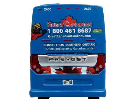 Prevost H3-45 Coach Bus "Great Canadian Coaches" Blue with Graphics Limited Edition 1/87 (HO) Diecast Model by Iconic Replicas-Iconic Replicas-ModelCars.com