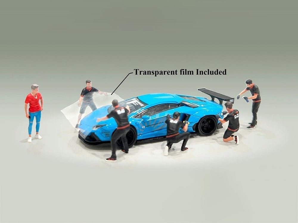 "Pro Wrap" 6 piece Diecast Figure Set (6 Figures) Limited Edition for 1/64 Scale Models by American Diorama-American Diorama-ModelCars.com