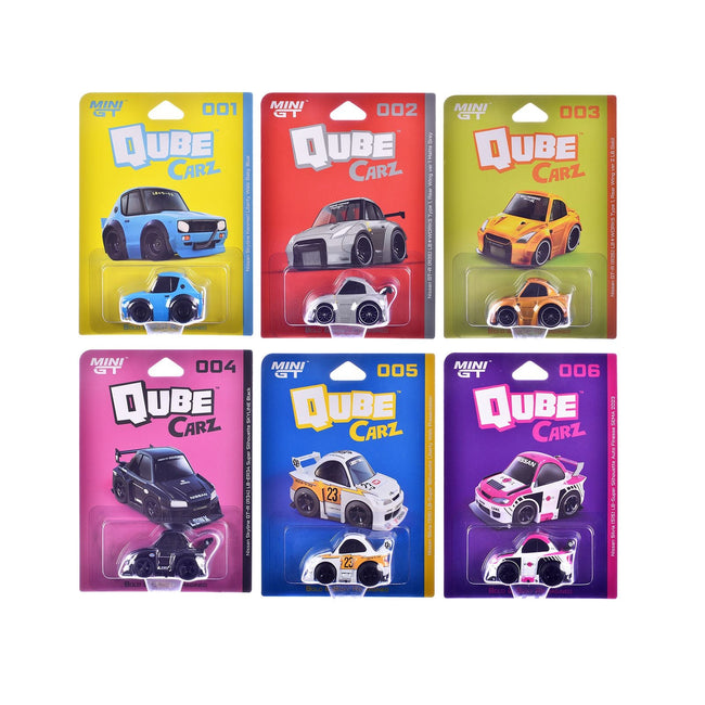 "QubeCarz" Series #1 Set of 6 pieces 1/64 Diecast Model Cars by Mini GT-Mini GT-ModelCars.com