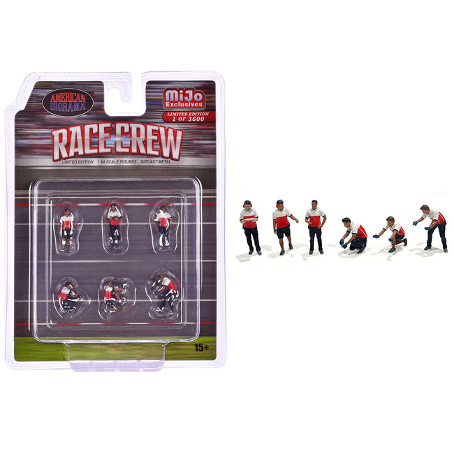"Race Crew" 6 piece Diecast Figure Set (6 Figures) Limited Edition to 3600 pieces Worldwide for 1/64 Scale Models by American Diorama-American Diorama-ModelCars.com