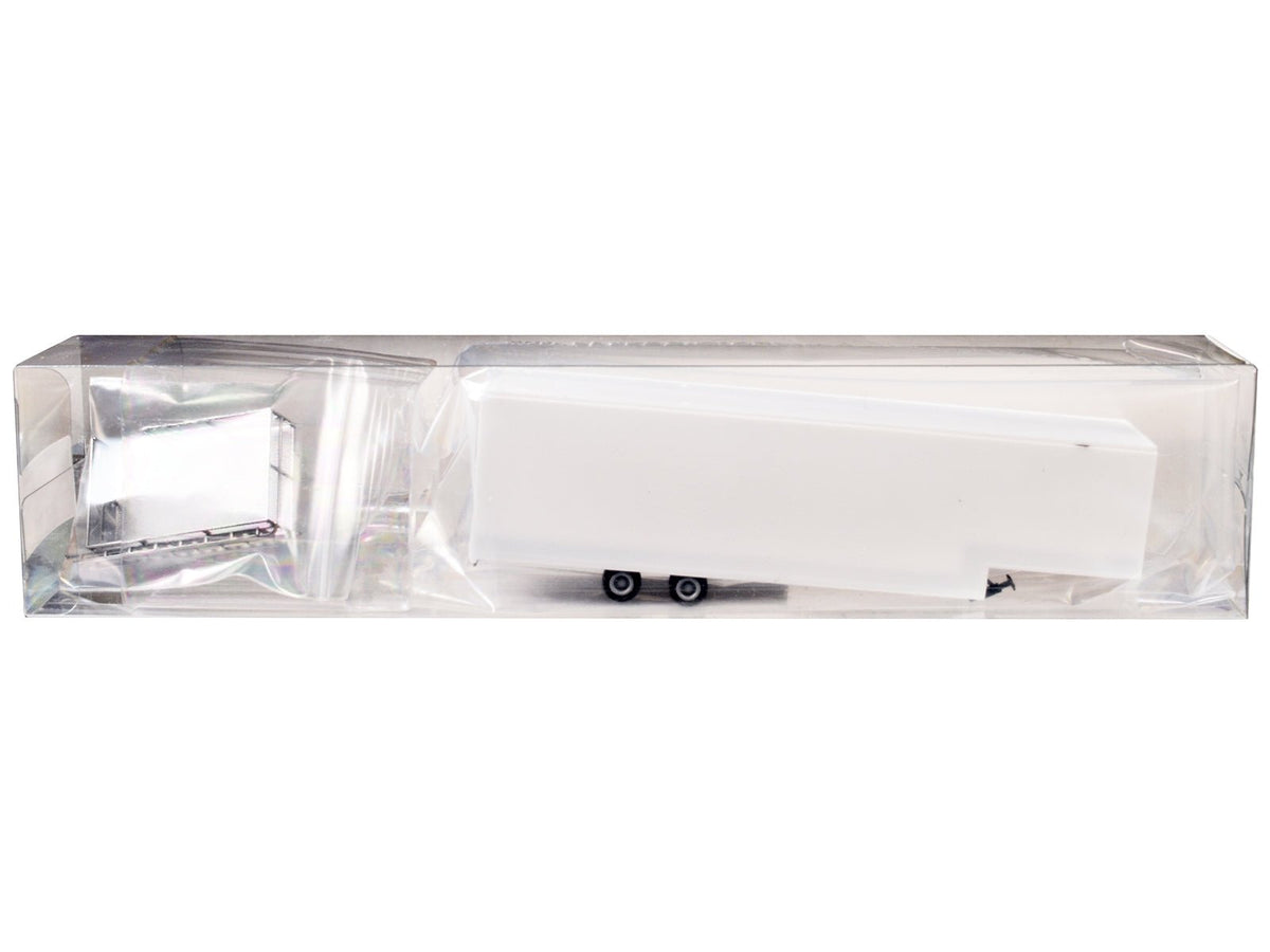 Race Horse Transport Trailer White 1/87 (HO) Plastic Model by Promotex-Promotex-ModelCars.com