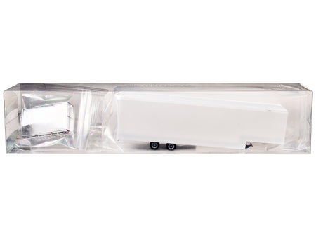 Race Horse Transport Trailer White 1/87 (HO) Plastic Model by Promotex-Promotex-ModelCars.com