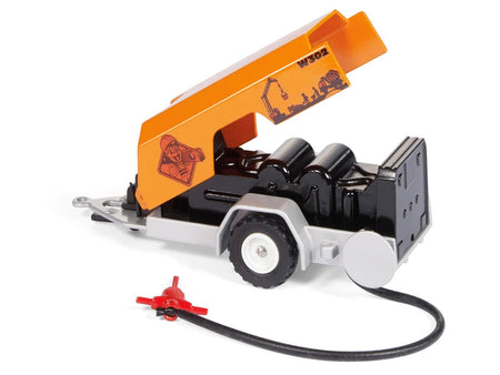 Ram 1500 Pickup Truck Yellow with Compressor Trailer and Worker Figure with Accessories Set 1/50 Diecast Models by Siku-SIKU-ModelCars.com