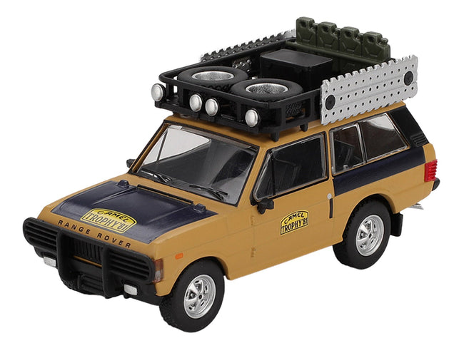 Range Rover with Roofrack "West Germany 1" Christian Swoboda - Knuth Mentel Winner "Camel Trophy Sumatra" (1981) Limited Edition 1/64 Diecast Model Car by Mini GT-Mini GT-ModelCars.com
