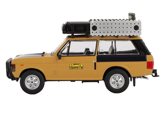 Range Rover with Roofrack "West Germany 1" Christian Swoboda - Knuth Mentel Winner "Camel Trophy Sumatra" (1981) Limited Edition 1/64 Diecast Model Car by Mini GT-Mini GT-ModelCars.com